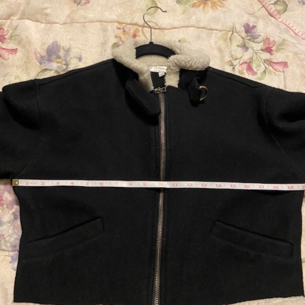 le chateau Black Wool Blend Jacket Size S - Picture 6 of 8